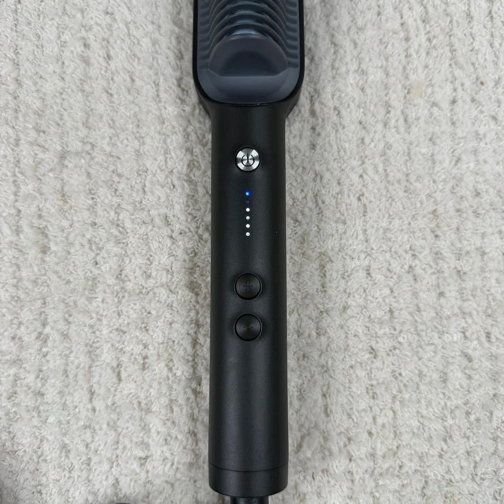 TYMO RING Hair Straightening Brush Ionic Ceramic Flat Iron Black Purple HC100‎